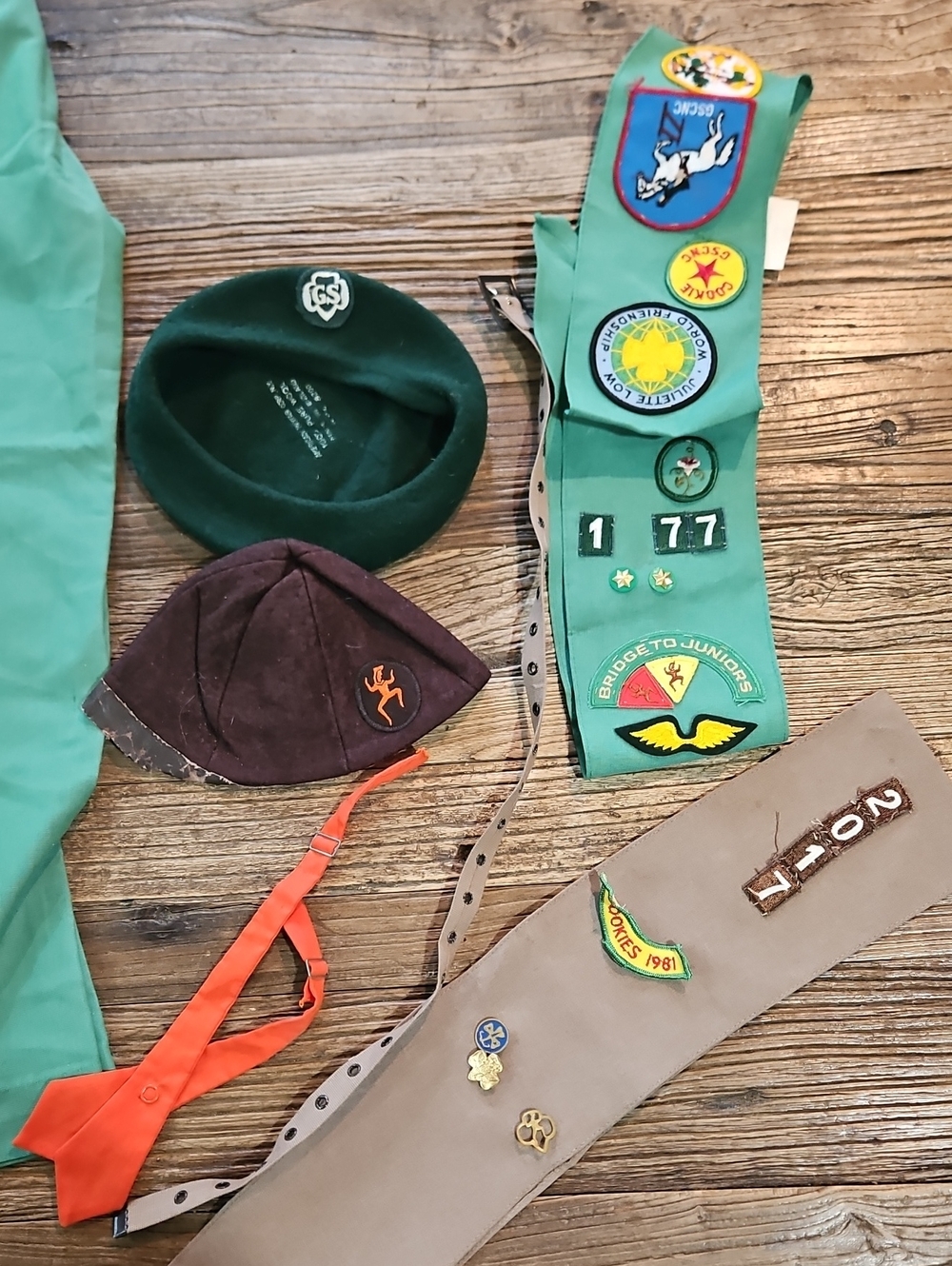 Large, Authentic Vintage 1970s / 1980s Girl Scout & Brownie Uniform Mega Bundle